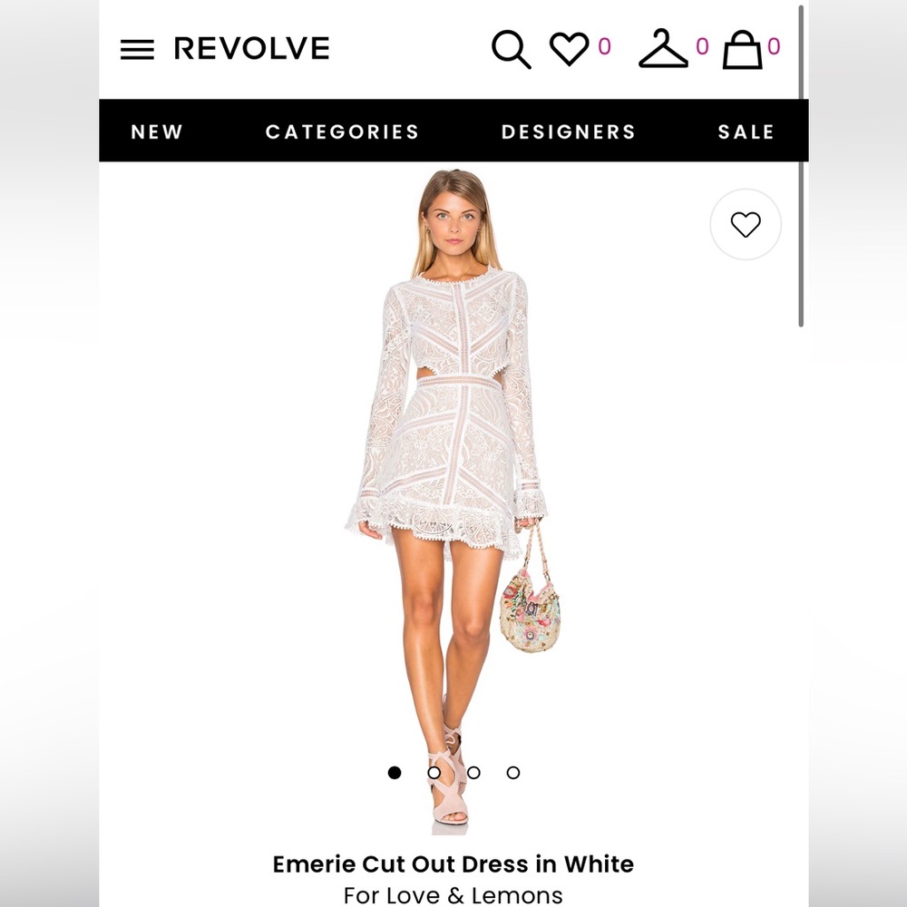 NWT XXS white lace dress